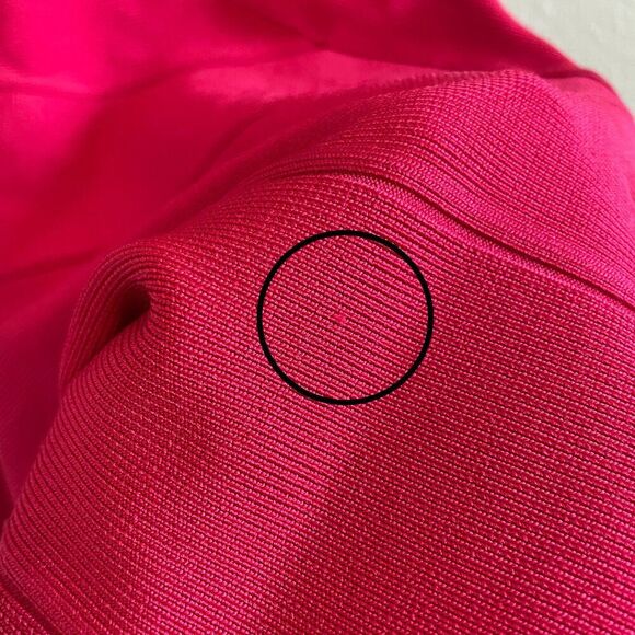 Herve Leger Magenta Bandage Dress Size Medium ASO Kim Kardashian Madame Tussauds - Picture 4 of 11